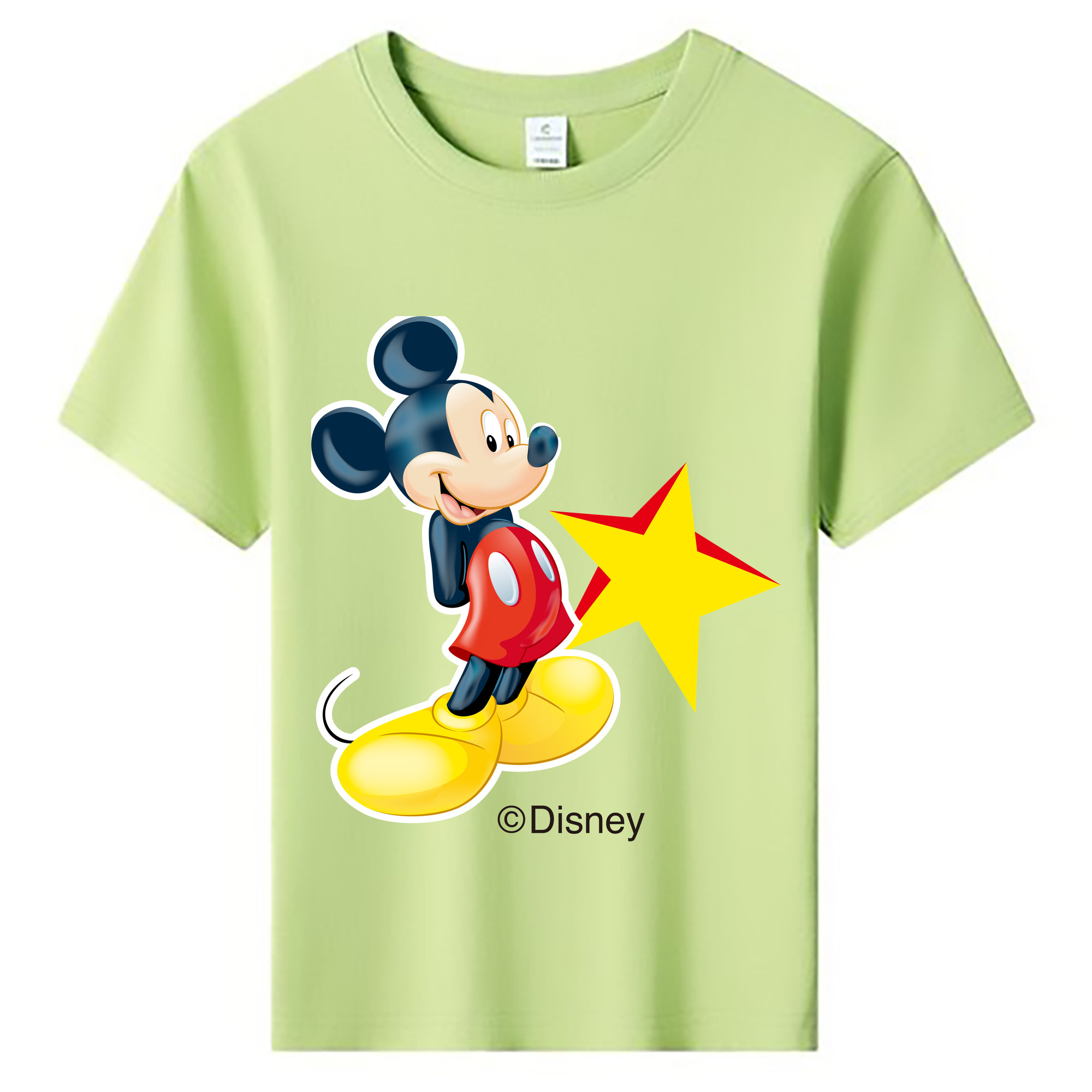 ミッキーマウス Mickey Mouse 綿100％キッズTシャツ（フロントプリント）